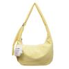 Korean fashion solid color shoulder bag 2026 new large-capacity casual dumpling bag versatile simple girl messenger bag