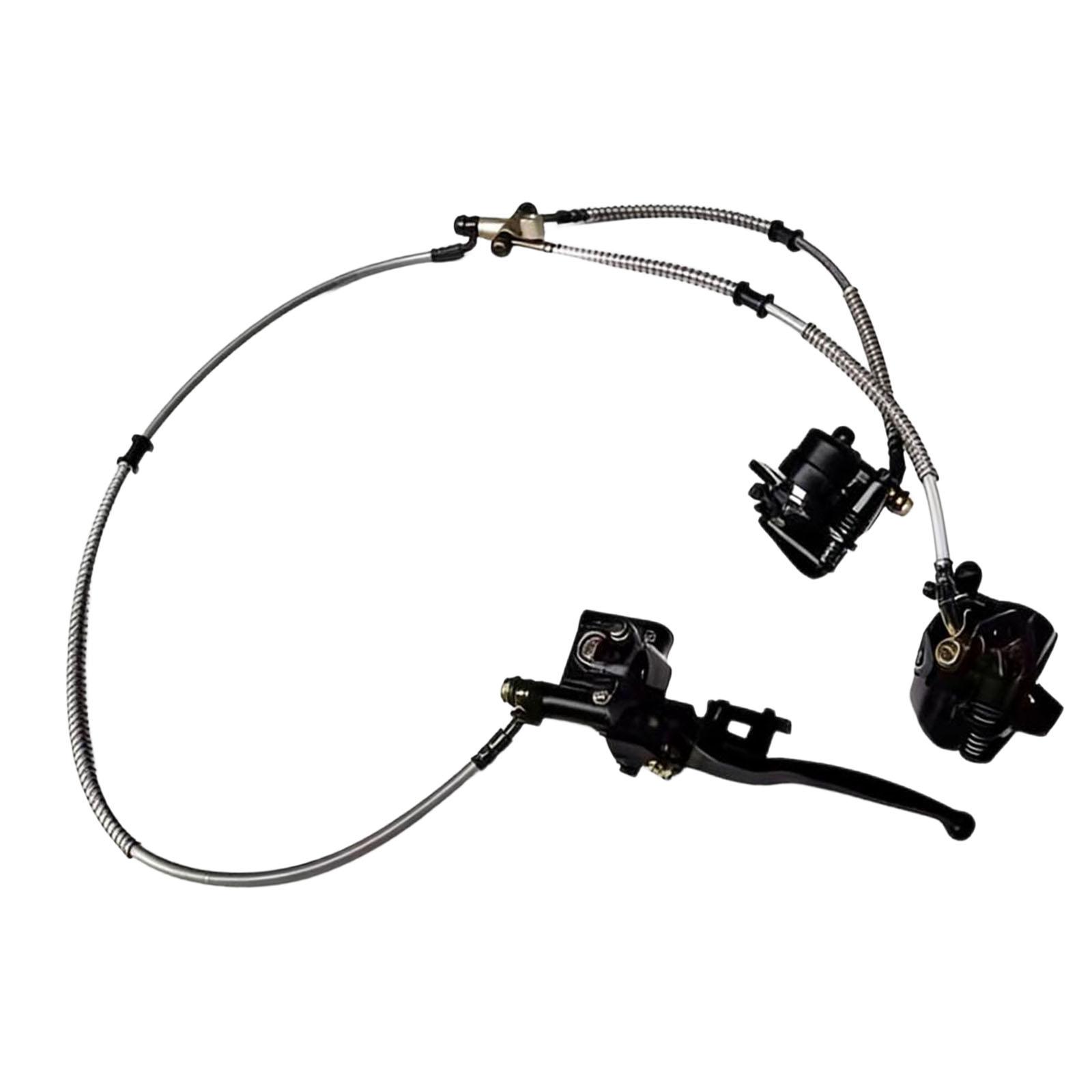 Front Brake Master Cylinder Caliper Kit Go Kart Brakes Metal Replacement Part for ATV UTV Quad Four Wheeler Right Hand