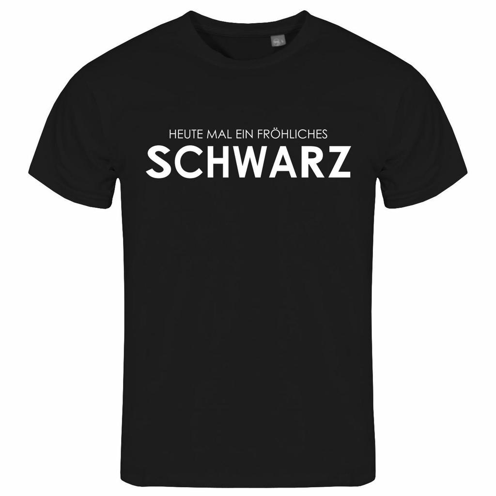 Unisex s T Shirt Today a Happy Black S to 2XL Gothic Metal Black