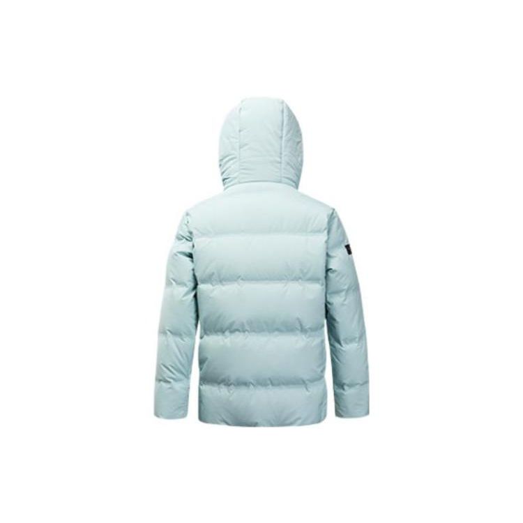 Anta Jednobarevný potisk loga Zip-Up Péřová bunda s kapucí Pánské svrchní oděvy Modrá 952247912-1