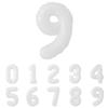 Regalo White Number Balloons, 37cm, Natural and Simple, White Balloons, Decorations, Anniversary (White 9)