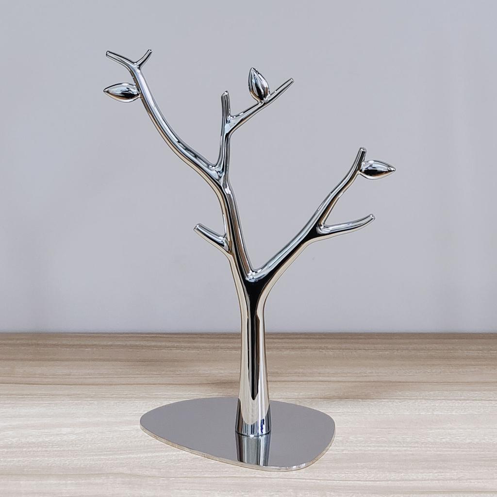 Zinc Alloy Jewelry Rack Desktop Ring Necklace Storage Rack Jewelry Display Rack Metal Tree Branch Ornament Decoration Crafts