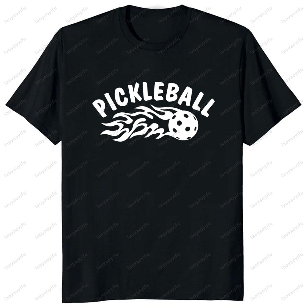 Pickleball Clipart Graphic Printed Sport Tshirt Casual Fashion Loose Breathe Comfort Oneck Unisex Tshirt Summer Y2k Unisex Tees