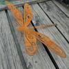 Rusty Metal Dragonfly Garden Stake,Vintage Outdoor Lawn & Patio Decor Ornament