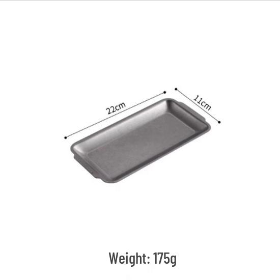 Ретро японский прямоугольный поднос из нержавеющей стали с эффектом старения