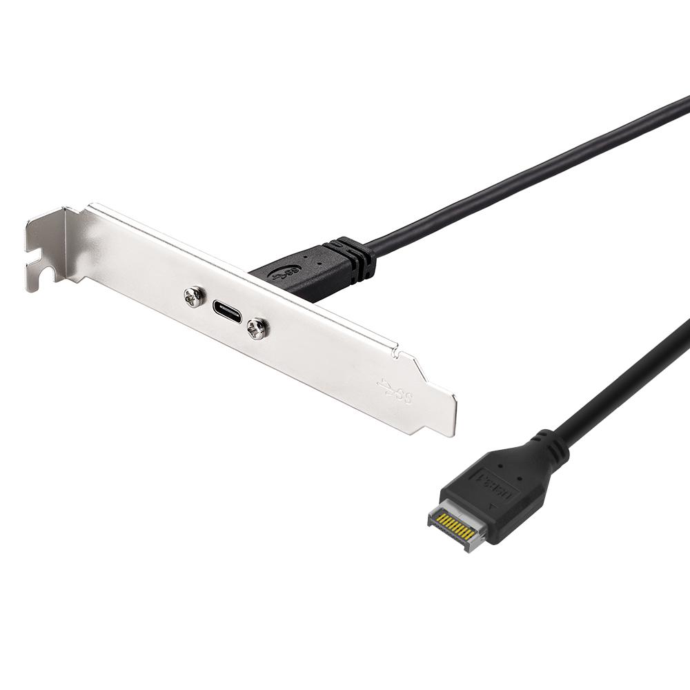 RGEEK 50cm USB 3.1 Front Panel Header Type-E To USB-C Type C Female Connector Extension Wire Cable +Panel Mount Screw
