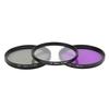 3pcsset Multi Coated Lens Filter Kit UV CPL FLD Lens Filter Set for Digital Camera