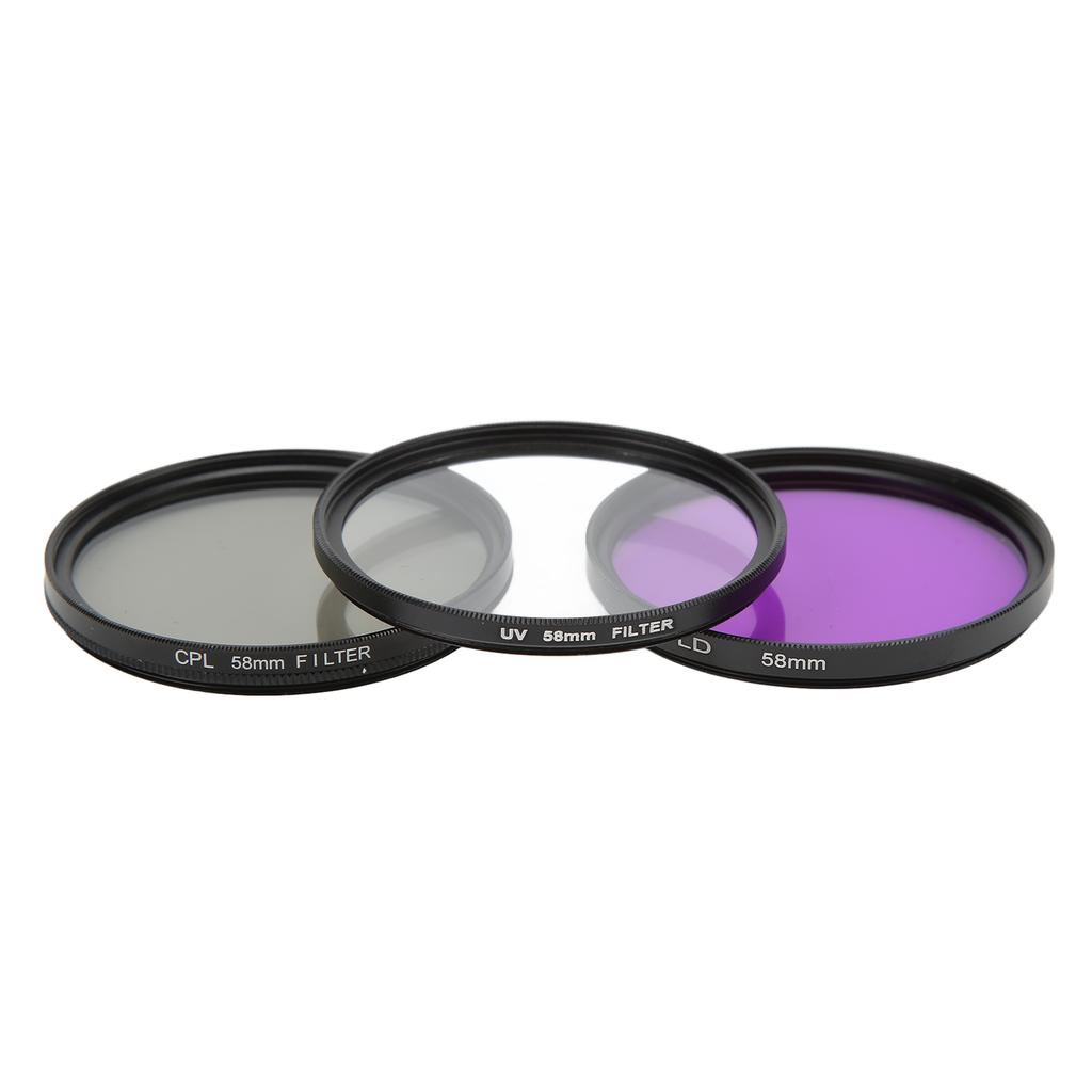 3pcsset Multi Coated Lens Filter Kit UV CPL FLD Lens Filter Set for Digital Camera