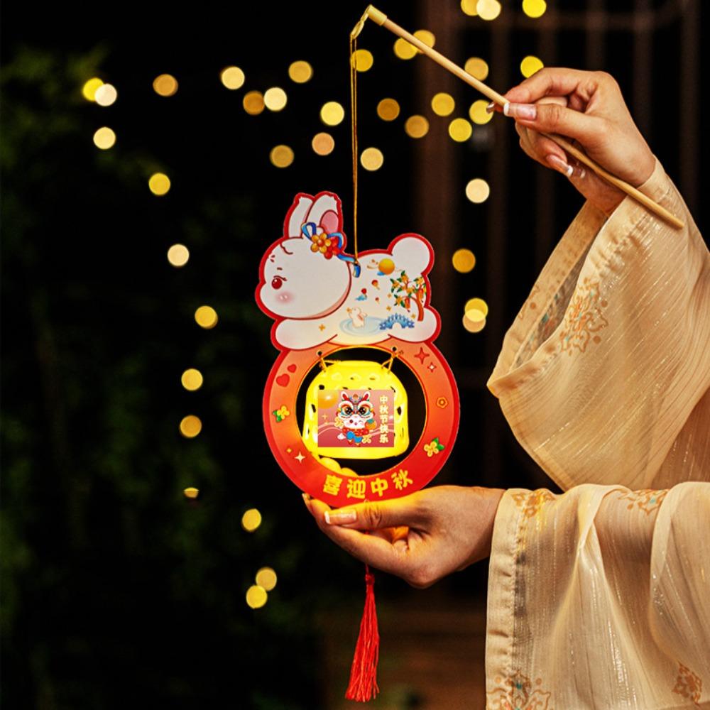 

2pcs DIY Craft Middle Autumn Festival Lantern Ancient Style Handheld Lantern Photography Props Style 6