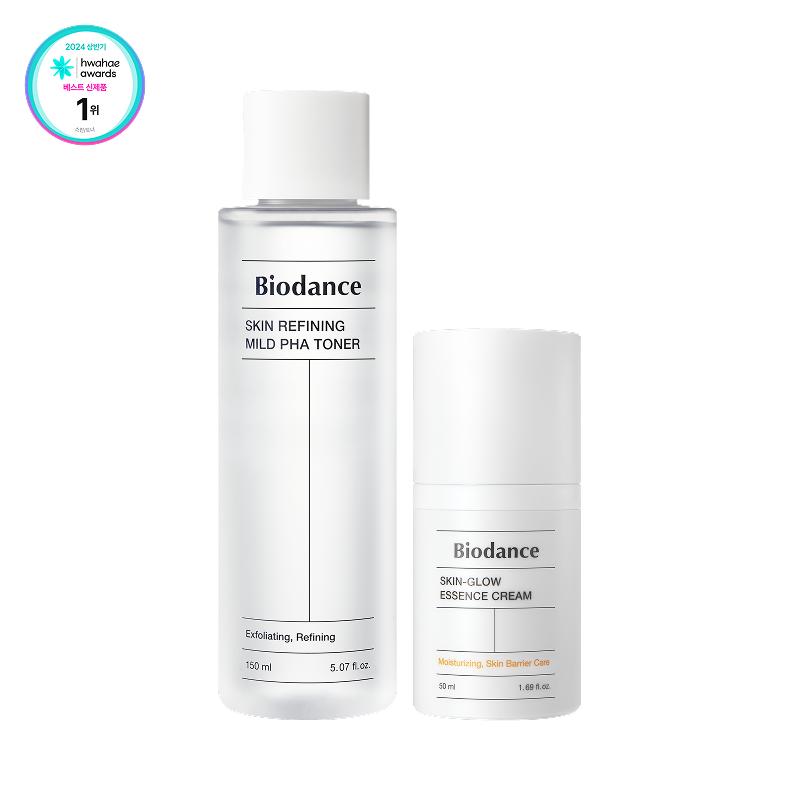 Soft Texture Exfoliation Care Set (PHA Toner + Essence Cream)