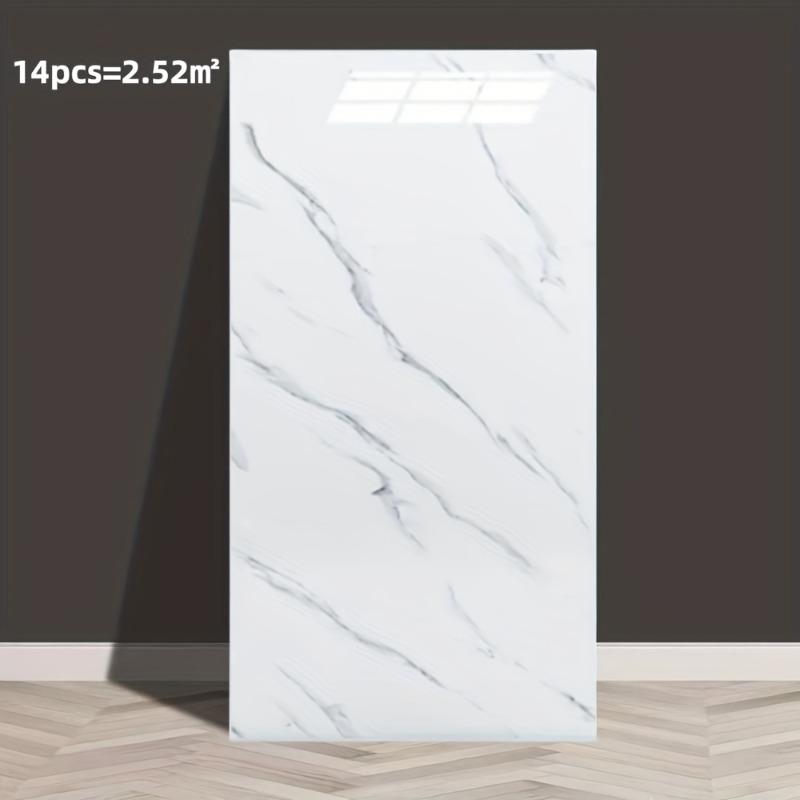 14-50pcs Glam Style Marble Pattern Wall Stickers PVC 60 X 30cm Nordic Wall Stickers Art Home Decor for Bedroom Toilet Waterproof
