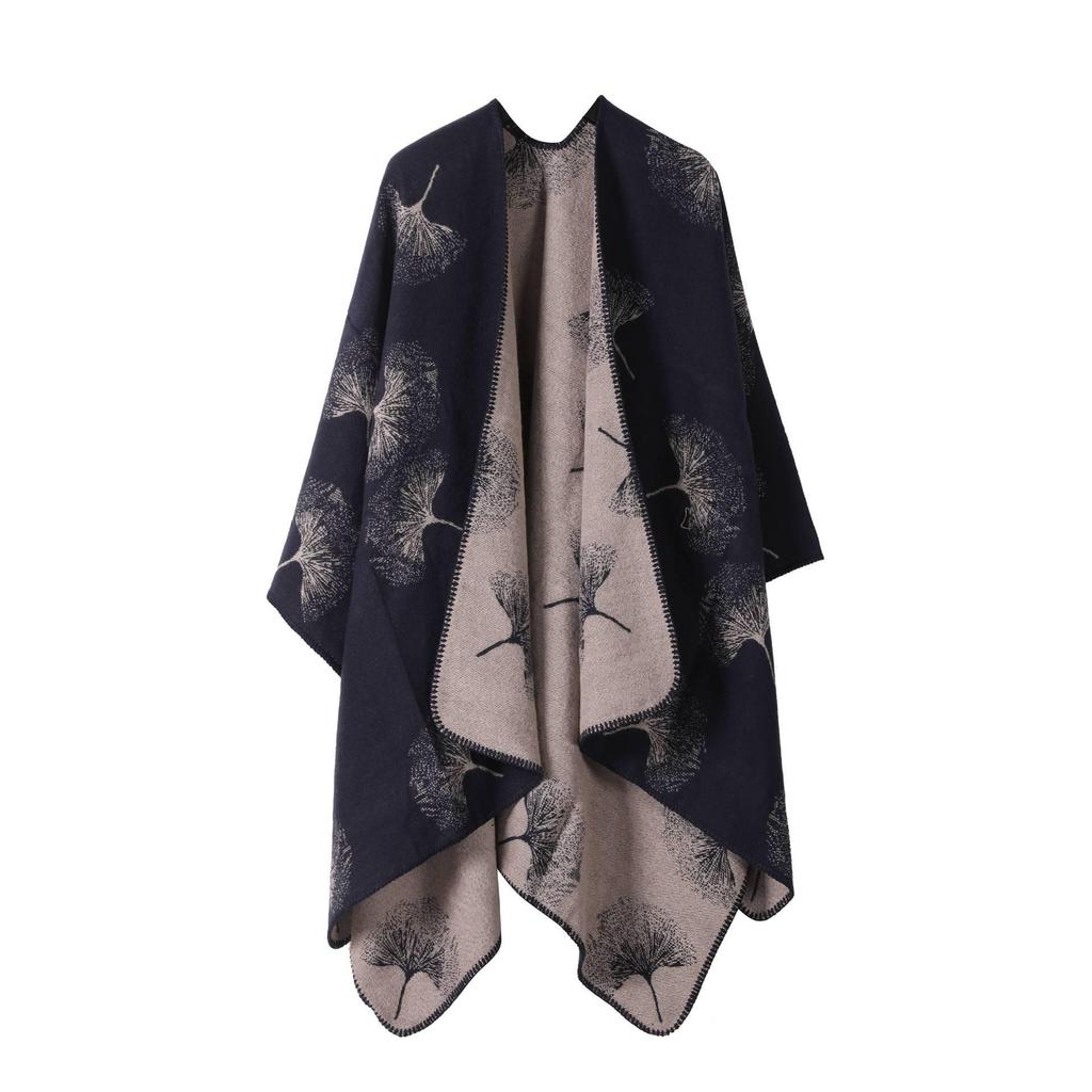 Autumn & Winter Imitation Cashmere Knitted Shawl - Artistic Travel-Ready Cape