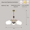 French Minimalist Chandelier: Mid-Century Sputnik Light for Living Room, Bedroom, Dining Area - Romantic Cream Style Lighting