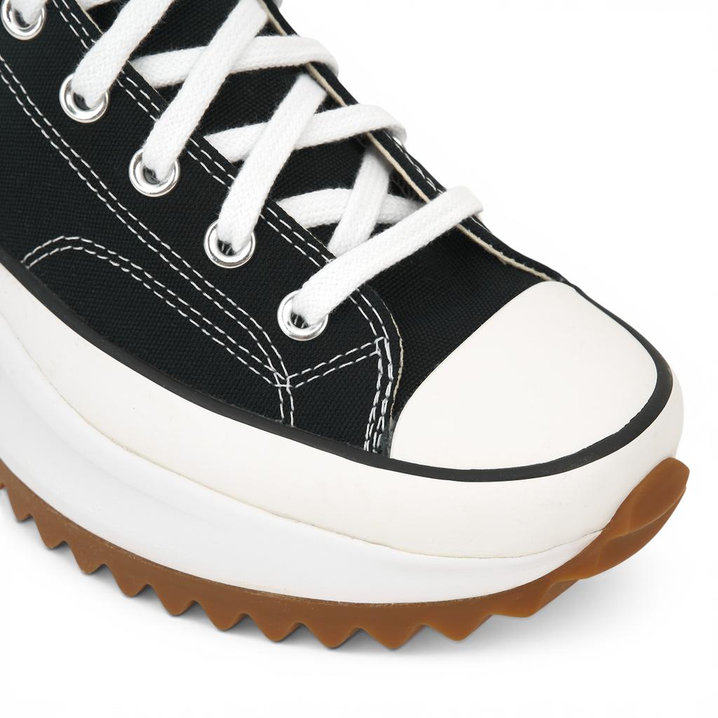 Converse Run Star Hi Schwarz Unisex Sneaker Weiß Gummi 166800C