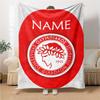 Custom Name Lion Crest Badge blanket for Couch & Bed, Plush Cozy Fuzzy Blanket Super Soft & Warm Blankets for Fall and Winter. 0908283
