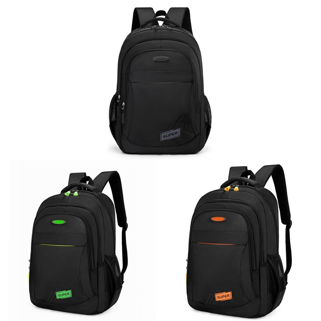 Backpack Letter Super Double Zipper Compartments Large Capacity Computer Bag