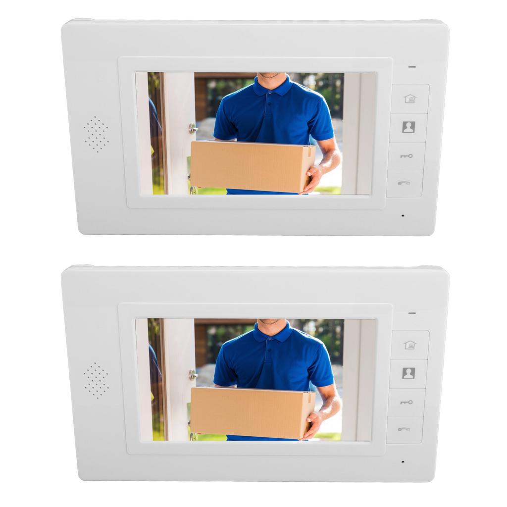 Video Doorbell Intercom System 7inch Color Screen IR Camera Wired Video Doorbell Door Phone Kit for