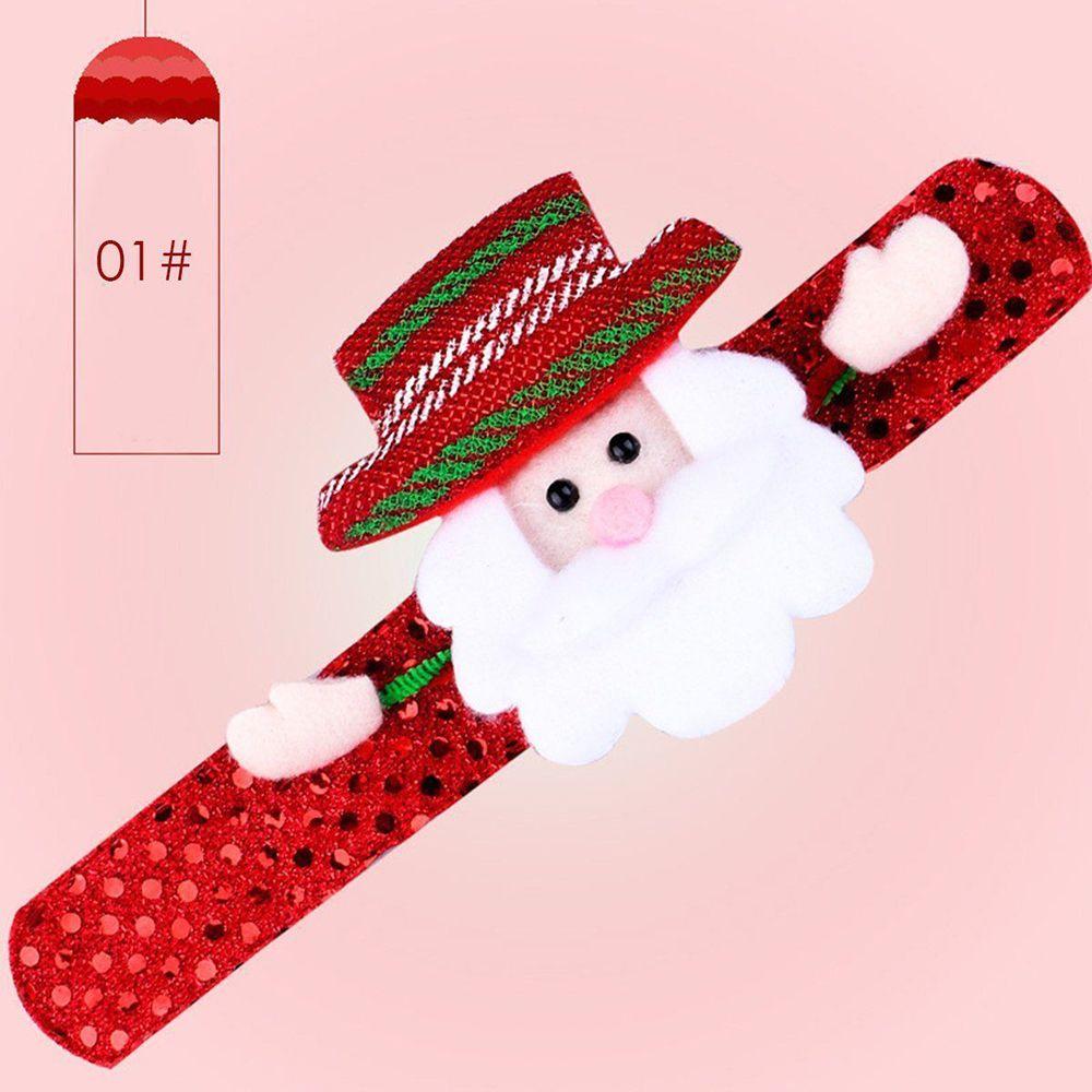 LED Slap Band Glowing Wristband Light Up Bracelet For Christmas Xmas Decor
