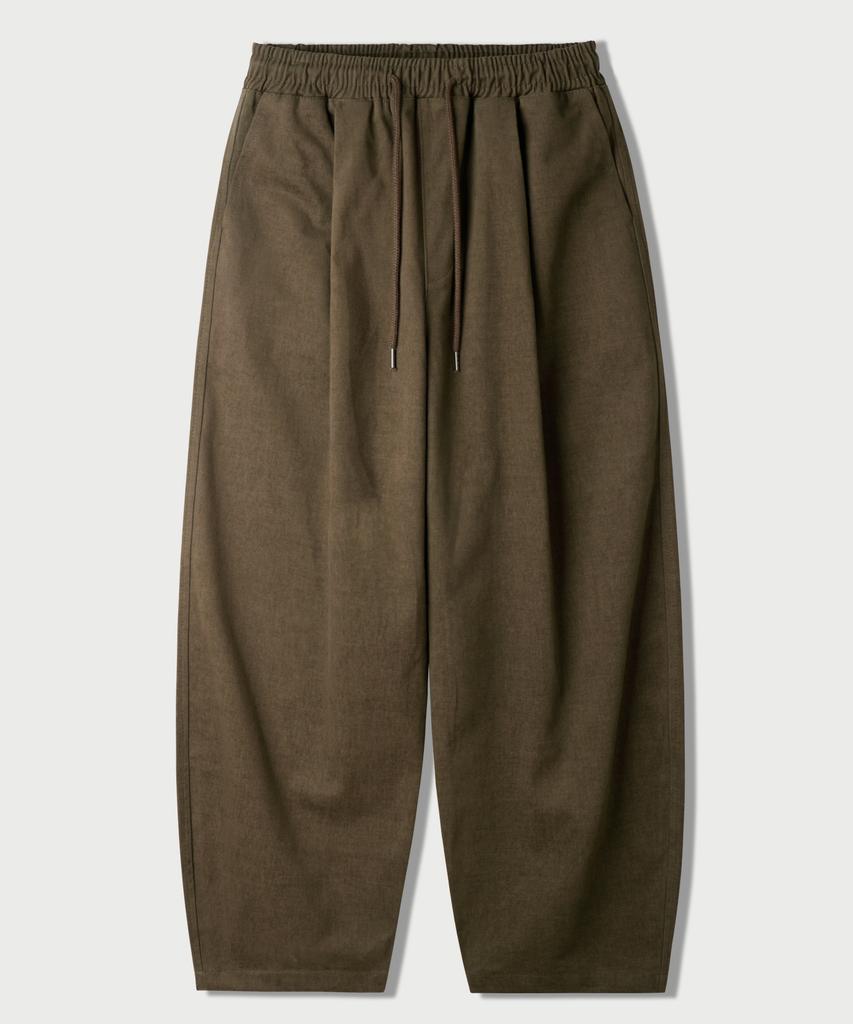 JEMUT Cotton Peach Wide Elastic Waist Pants Brown Mmlp2673