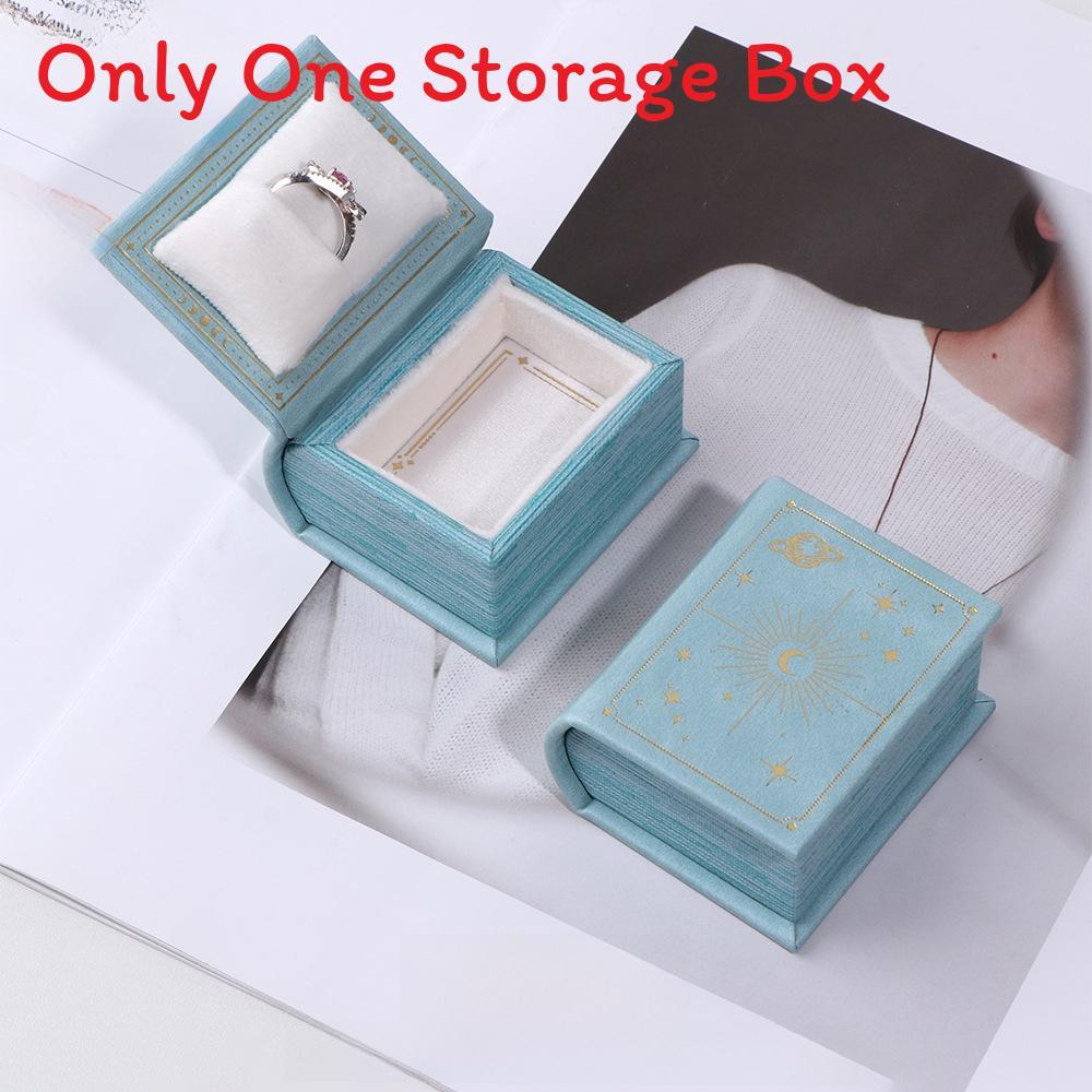 Creative Pu Leather Book Style Ring Box With Flip Cover For Jewelry Packaging