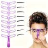 8 Eyebrow Shaping Kit Plastic Eyebrow Shaping Tool Handheld Eyebrow Template Drawing Card Unscented With Pre-Designed Shapes