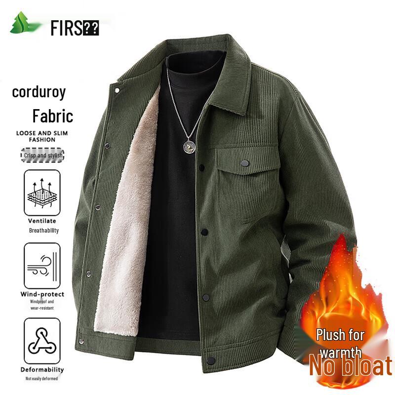 FIRS Men's Autumn/Winter Corduroy Padded Jacket