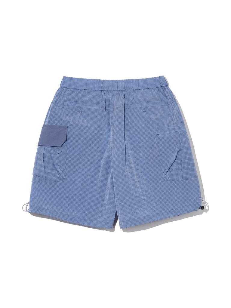 Nontaib Nylon Ripstop Multi Cargo Shorts (Blue)