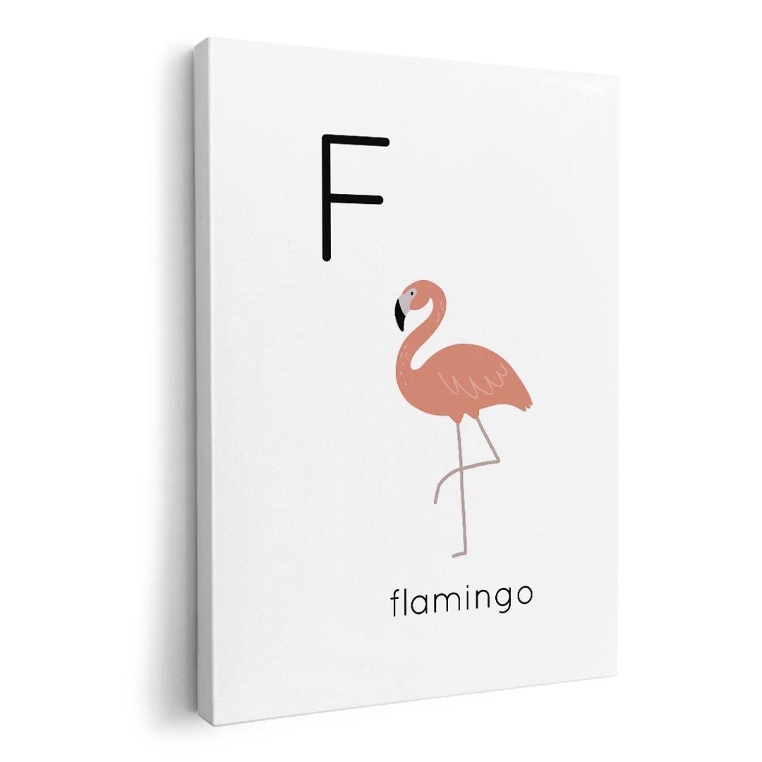

Art Panel Painting Decoration igsticker 420mm x 297mm A3 Photo Wall Hanging Wooden Frame Interior Stylish 019937 Animal Alphabet F Flamingo