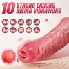 Extensor de pene realista con 10 patrones de vibración lamedora Realista Agrandador de pene Engrosamiento Juguete para adultos Vibrador masculino Juguete sexual masculino