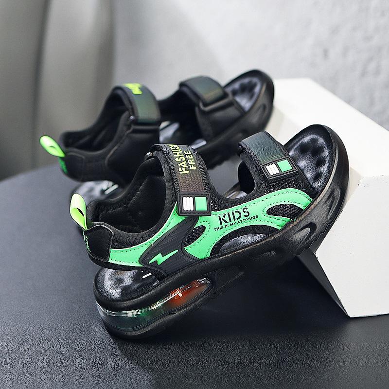 28-39 Kinder Übergröße Modische Lässige Klettverschluss Outdoor Strandsandalen Luftpolstersandalen