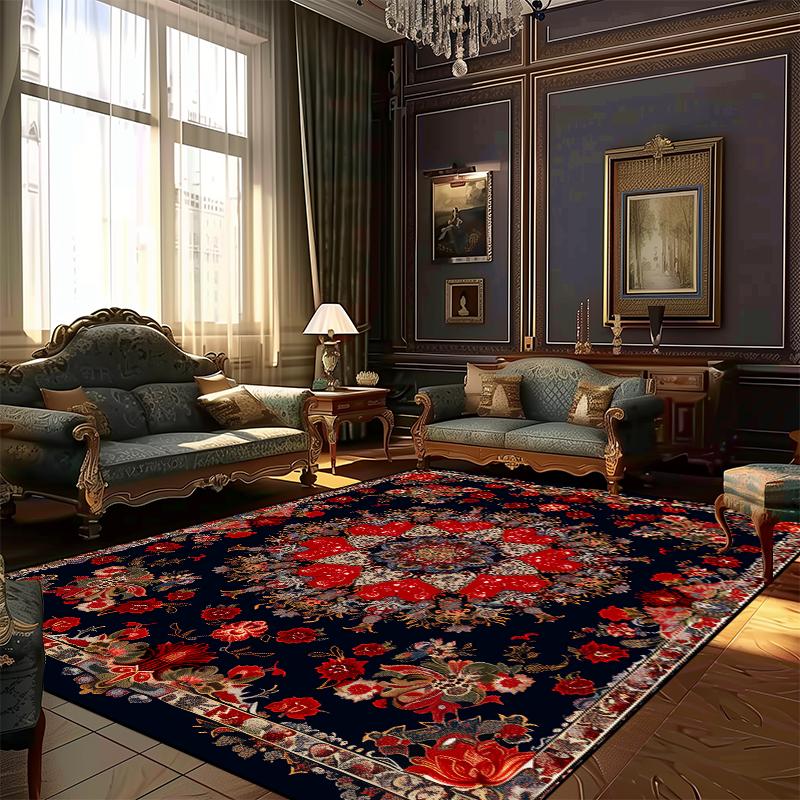 Persian Style Rugs for Living Room Decoration Carpet Large Area Bedroom Anti-slip Floor Mat Washable Lounge Rug Customized Size