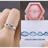 Independent Station Digital Gene Shape Ring Female, Micro-Inlaid Simple Ring Texture Fashion Jewelry
