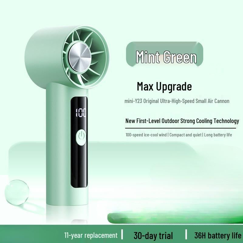 2026 Silent Turbo Mini Handheld USB Fan: Powerful, Fast, Compact for Outdoor Use 0mAh