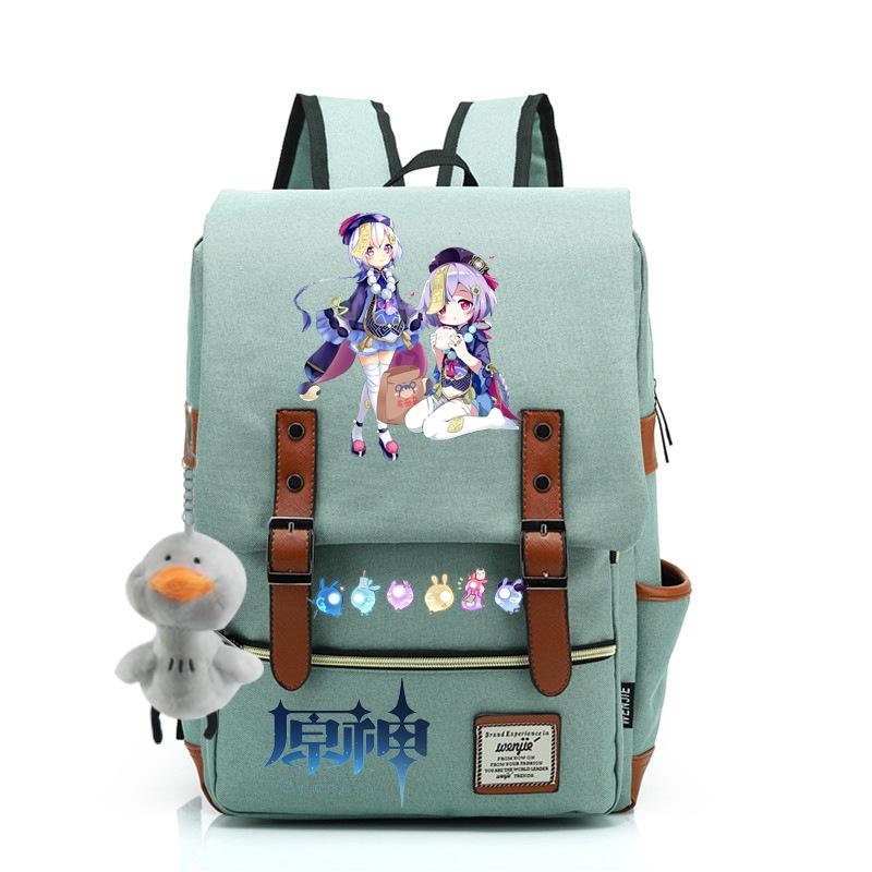 Yuanshen male and female students schoolbag anti-theft large-capacity backpack men's bag computer bag