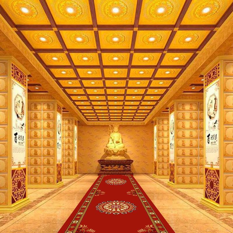 Household Buddha Hall Carpet Lotus Carpet Meditation Floor Mat Church Carpet Large Hallway Rugs European Prayer Room Carpet Mat