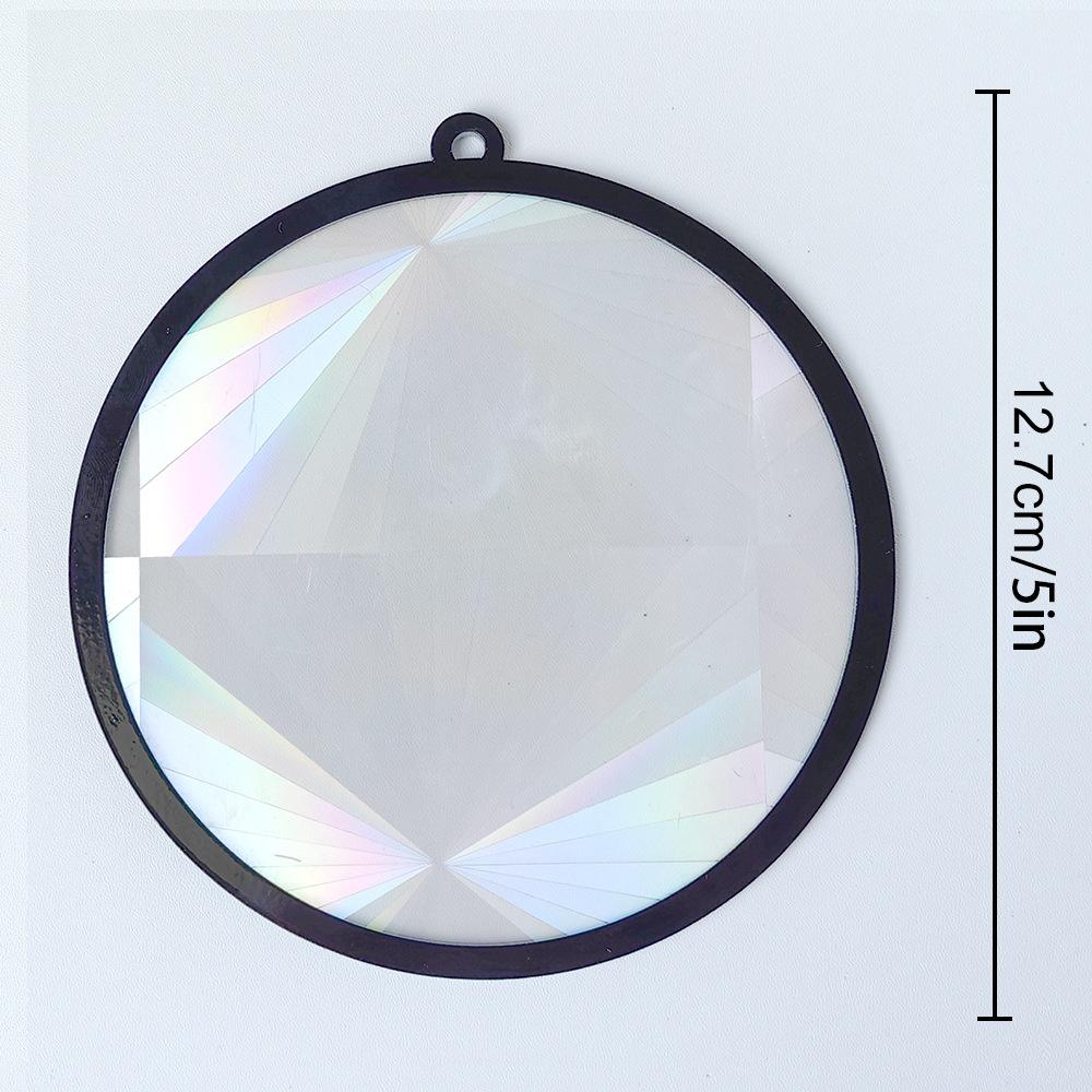 Colorful Acrylic Suncatcher Rainbow Prism Pendant Decorative Window Hanging Ornament For Home Garden Indoor Sunlight Decoration