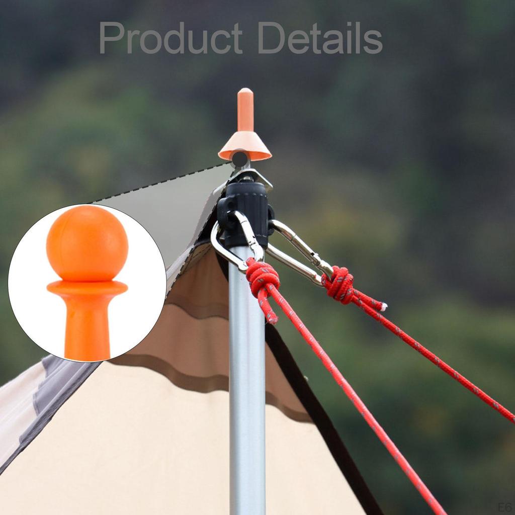 Cap Anti Sturdy Tent Tarp Grabber Pole Tip Cover for Hiking Mountaineering Hammock