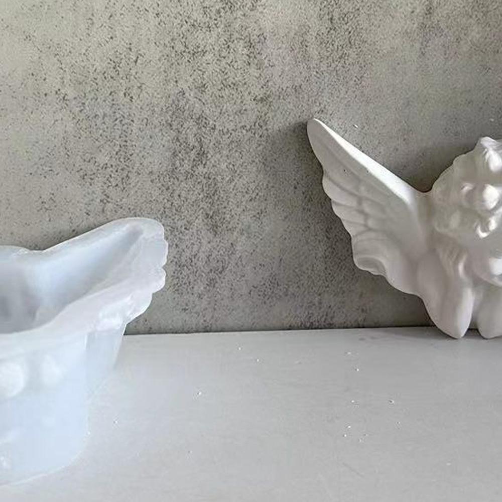3D Angel Ornaments Silicone Mold DIY Handmade Wings Angel Cement Plaster Epoxy Resin Wall Decoration Pendant Mold