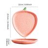 Nordic Creative Ceramic Tableware: Strawberry Design - Dinner, Soup, Steak, Dessert Plates & Two-Tier Serving Platter.