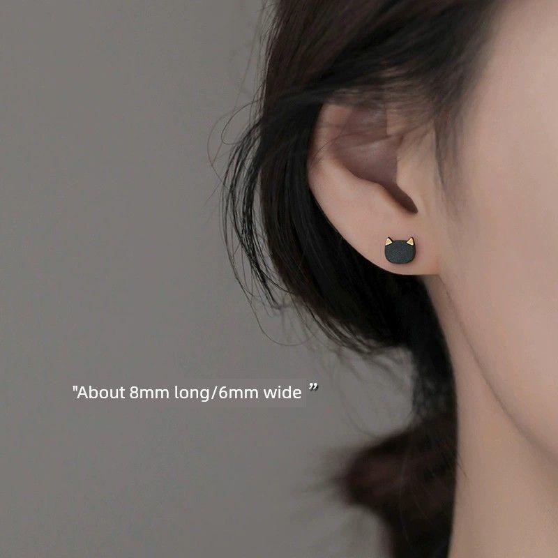 

Xiangnan 925 Sterling Silver Women s Niche Design Stud Earrings 925 silver cat earrings (two price)