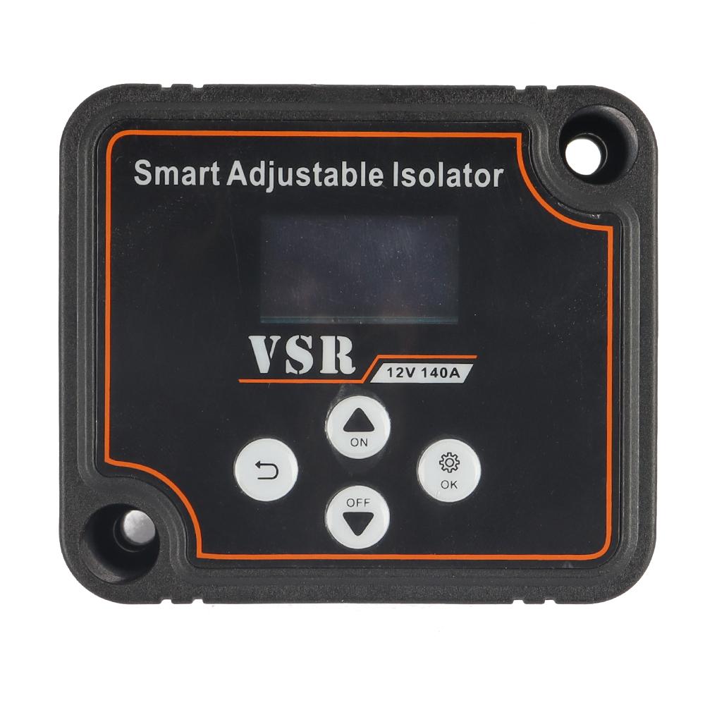 

12V 140A Dual Battery Smart Isolator ,Display VSR Car Relay Voltage Setting Voltage Sensitive Relay For Camper Car RV чёрный