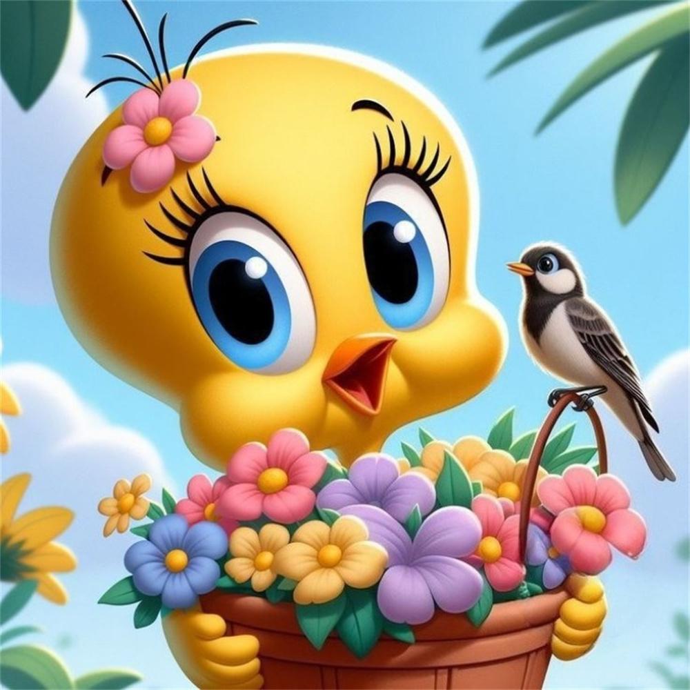 Tweety Bird Yellow Canary Looney Tunes Cartoon Diamond Painting DIY Cross Stitch Handmade Art Gift Crafts Home Decor Gift