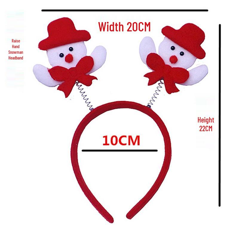 Christmas Hair Clip & Headband Set: Snowman Ornament, Bow, Hat - Perfect Holiday Accessories for Kids