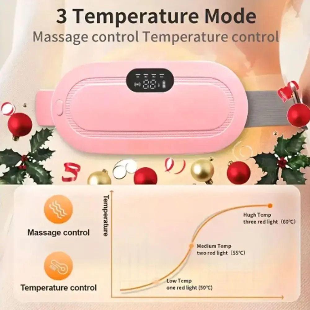 4 Gear Massage Smart Menstrual Heating Pad LED Display Women Belly Warmer Warm Uterus