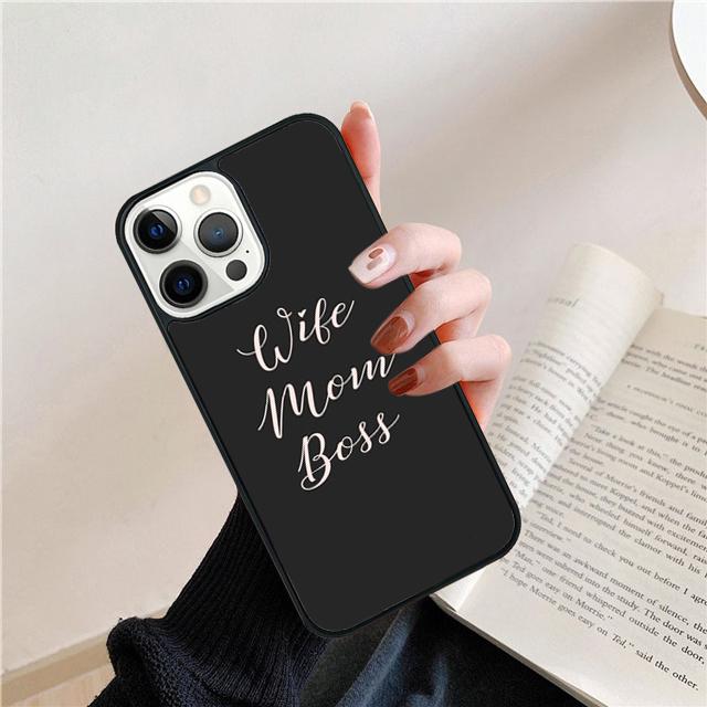 Wife Mom Boss Mum TPU Coque Shell For iPhone 17 Air 15 16 Pro Max 14 13 12 11 Pro Max Plus Phone Case Cover