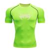 Men's Compression Fitness T-shirt, Quick Dry Stretchy Athletic Top with Unique Spiky Dark Style Print for Gym Workout Running Training Activewear