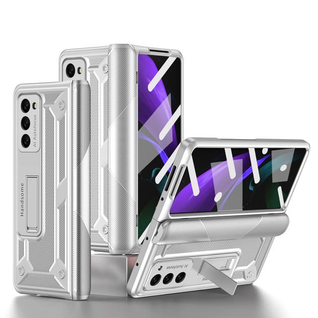 מעמד שריון נרתיק עבור Samsung Galaxy Z Fold 4 5 Fold3 Fold4 Fold2 Fold5 קיפול 3 2 Zfold3 מסך כיסוי סרט זכוכית Coque
