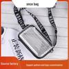 7" Transparent Crossbody Toiletry Storage Clutch - Customizable Hard Shell Cosmetic Bag