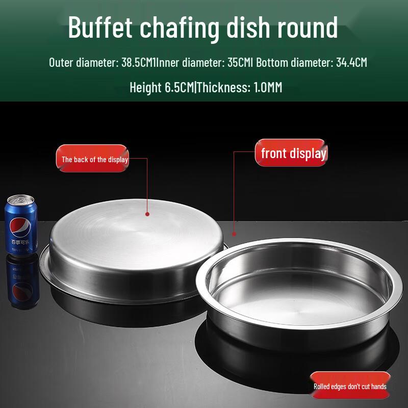 Stainless Steel Double Compartment Buffet Serving Pan