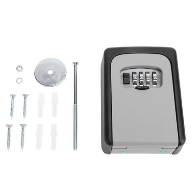 Key Lock Box Wall Mount Zinc Alloy 4 Digits Password Combination Lockbox High Security Code Key